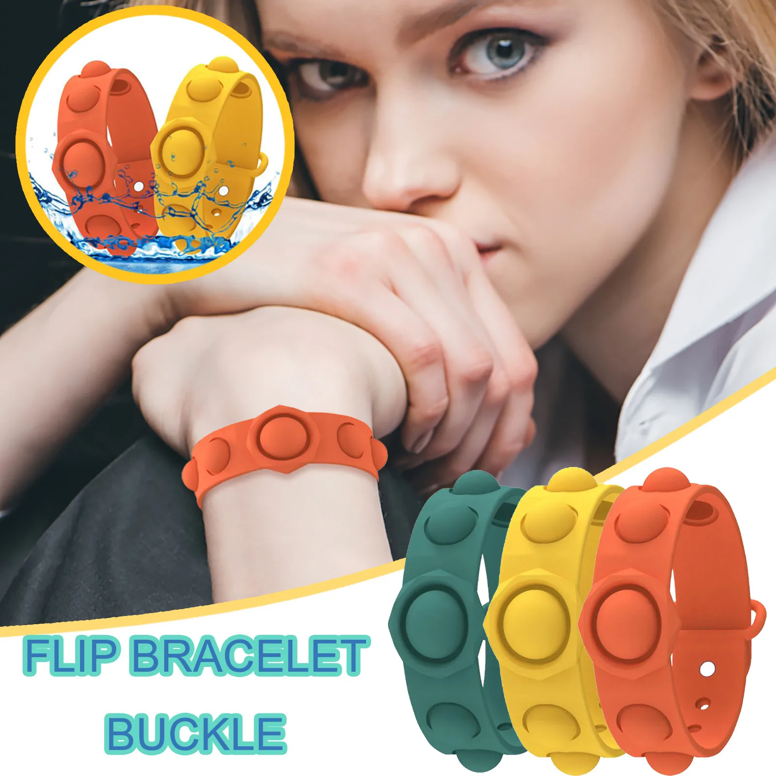 

Mini Popit Simple Dimples Sensory Fidget Toy Bracelet Decompression Game Push Bubble Sensory Toys Autism Special Need Brinquedos