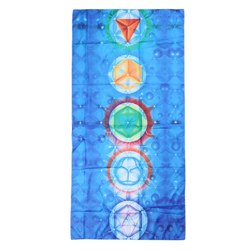 

Bohemia Wall Hanging India Mandala Blanket 7 Chakra Colored Tapestry Rainbow Stripes Yoga Mat Beach carpet chakra home decor