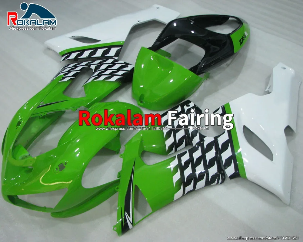 

Body Kit For Kawasaki ZX6R Ninja 2005 2006 ZX-6R 05 636 06 Green White Black Autorcycle Fairing Set (Injection Molding)