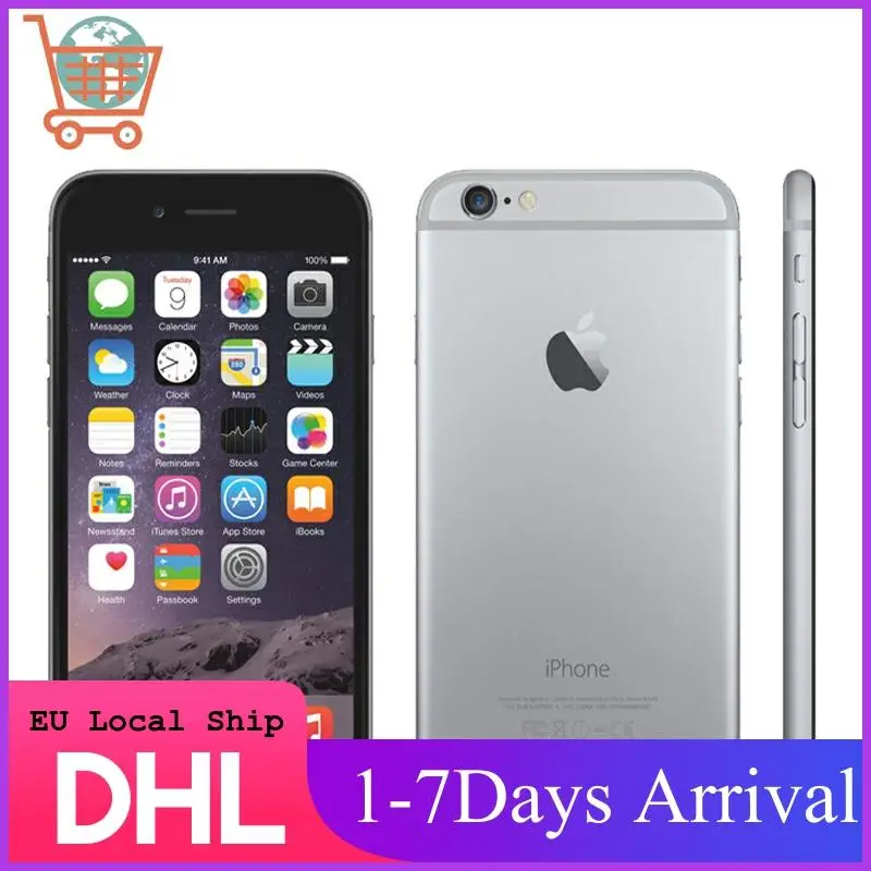Разблокированный Apple iPhone 6 IOS двухъядерный процессор 1 4 ггц 16/64/128 гб пзу экран 7