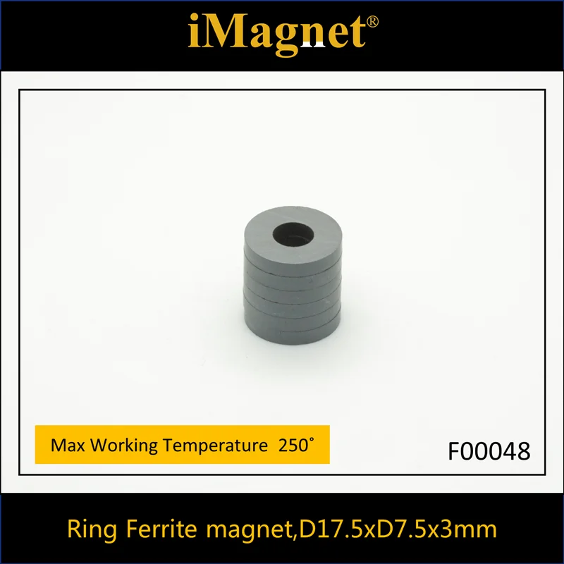 F00048 20/100 шт. Кольцо Ферритовый магнит D17.5 * D7.5 3 мм нестандартный Магнитный стальной