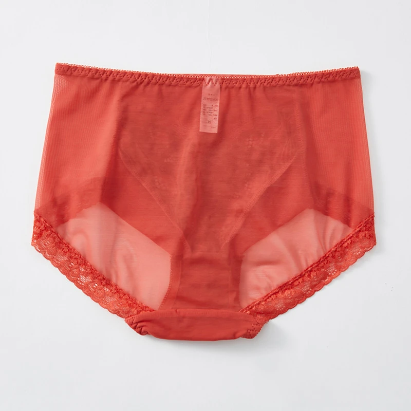 Бесшовные кружевные женские трусики 4 шт./компл. прозрачные сетчатые хлопковые