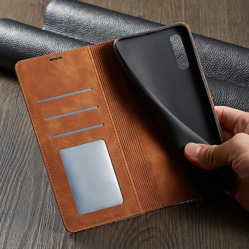 Чехол-книжка для samsung Galaxy note10 plus s10 s9 s 8 9 a51 a71 a10 a20 a30 a40 a50 a70 a30s кожаный | Мобильные