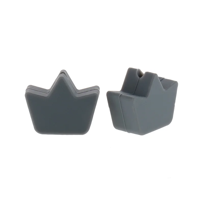 Mini corona de cuentas de silicona para mascar, sin Bpa, mordedor para beb&eacute;, perla, collar de dentici&oacute;n de grado alimenticio, pulsera, regalo para reci&eacute;n nacido, 50 Uds.-2