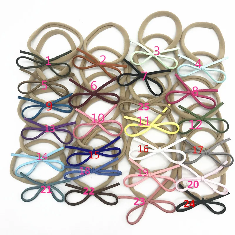 5 шт./компл. высокопрочная бархатная нейлоновая повязка на голову для малышей и