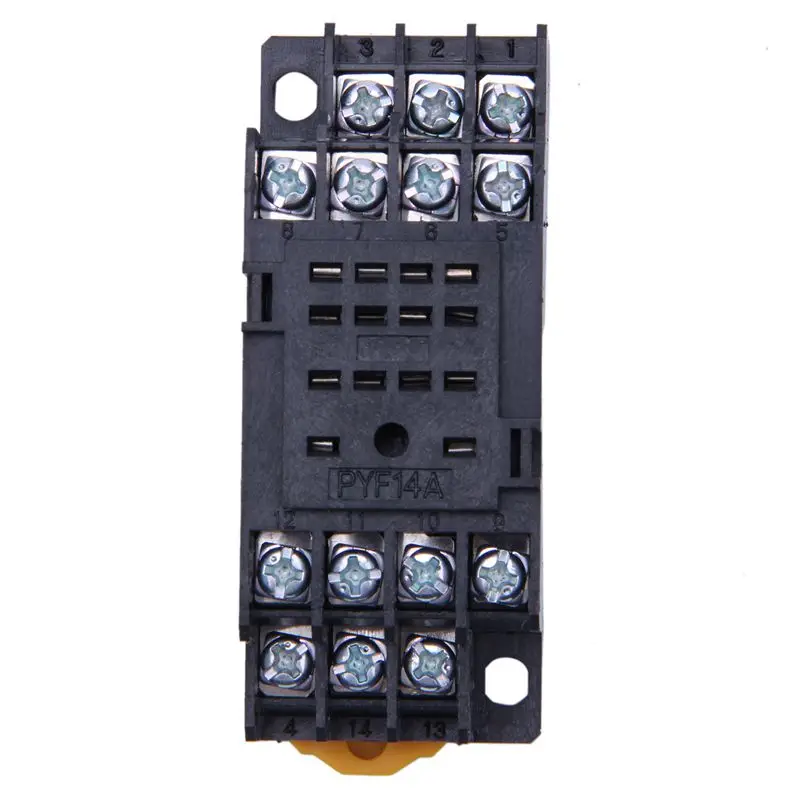 Fashion PYF14A DIN Rail Мощность основание релейного разъема 14 иголок для MY4NJ HH54P MY4|Реле| |