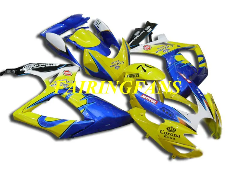 Комплект обтекателей для мотоцикла GSXR600 750 K6 06 07 GSXR 600 GSXR750 2006 2007 Желтый Синий
