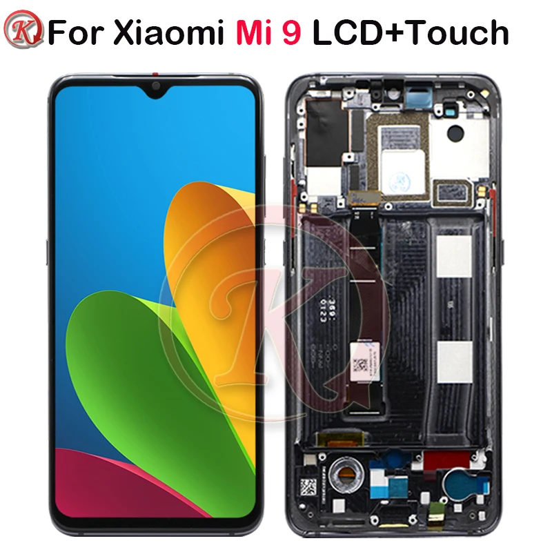 ЖК дисплей AMOLED для Xiaomi MI 9 сенсорный экран Mi9 LCD M1902F1G с рамкой дигитайзер в сборе