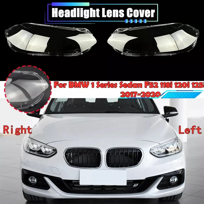 

Для-BMW 1 серии Sedan F52 118 120 125-2017 LH + RH крышка объектива фары