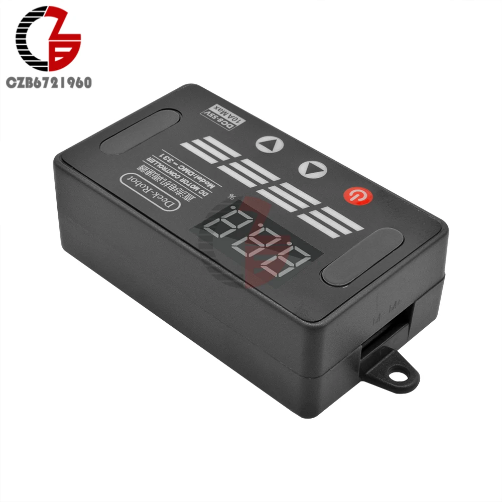 10A DC 8 V-55 V Цифровой PWM DC регулятор скорости двигателя Регулятор вентилятор с регулируемой скоростью светодиодный переключатель скорости света с функцией памяти