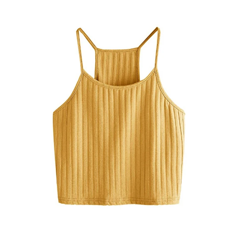 Ребристые однотонные майки сексуальный короткий жилет стиль Харадзюку