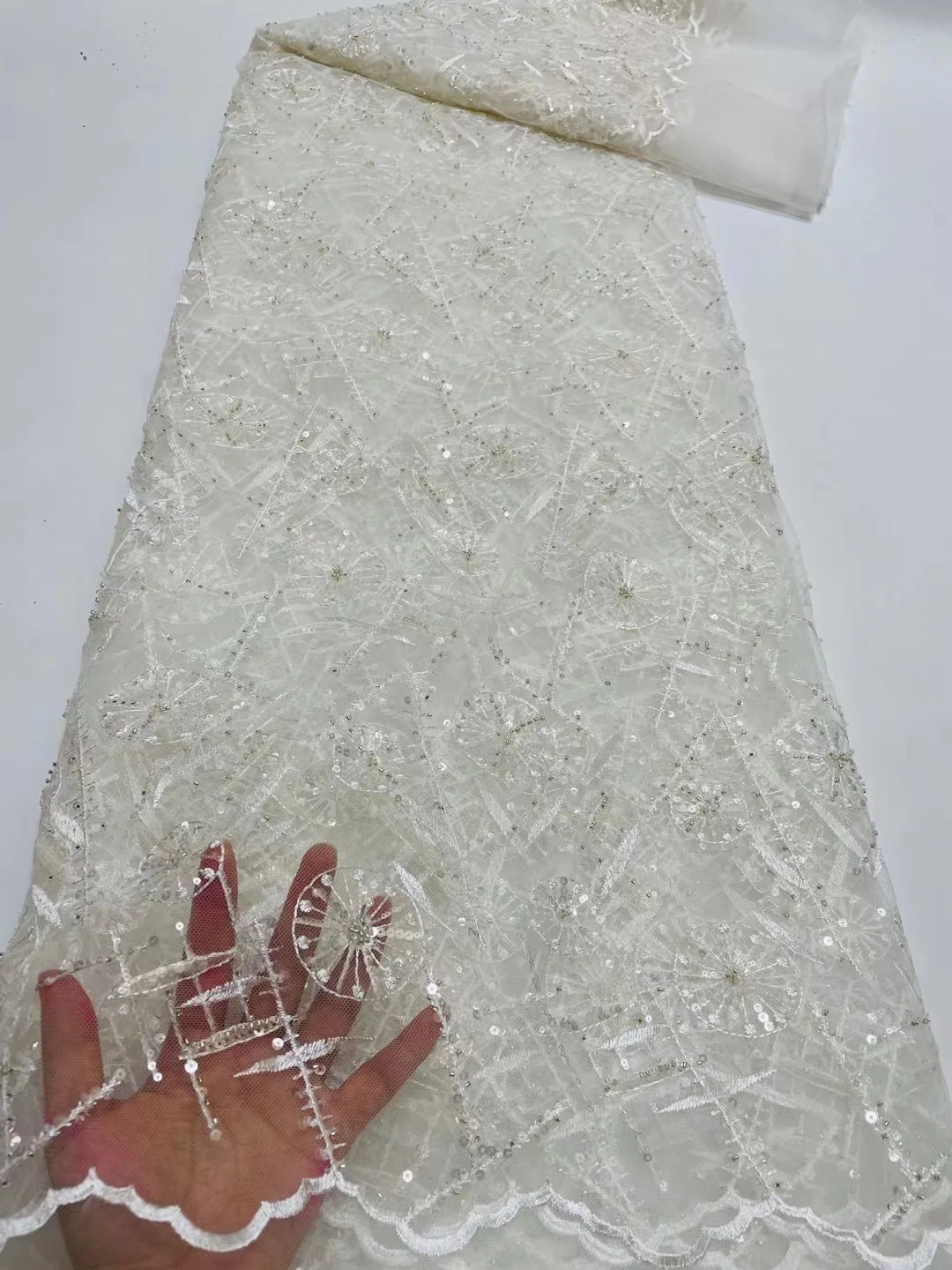 

Французская мода, кружево с блестками, женское платье для выпускного вечера, материал 2022, Высококачественная африканская сетка, самая гладк...