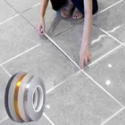 50 м, СеребрянаяЗолотая клейкая Полоса для напольной плитки, наклейка со швом, водонепроницаемая клейкая лента для самодельных украшений для домашней мебели