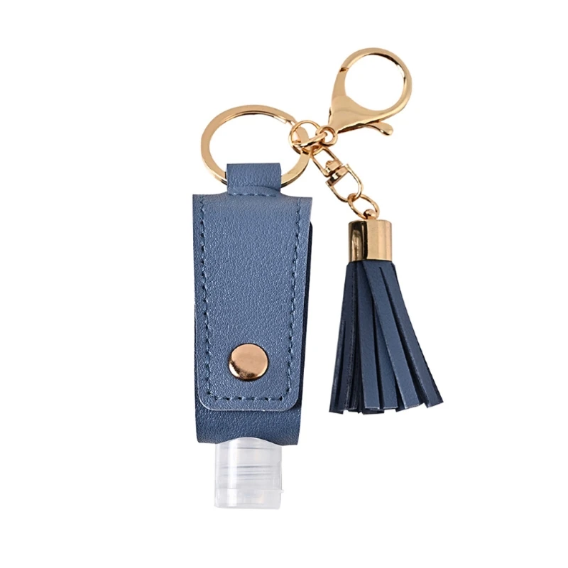 

2Pcs Portable Travel Bottle Empty Squeeze Plastic Bottle Tassel Keychain Holder 667D