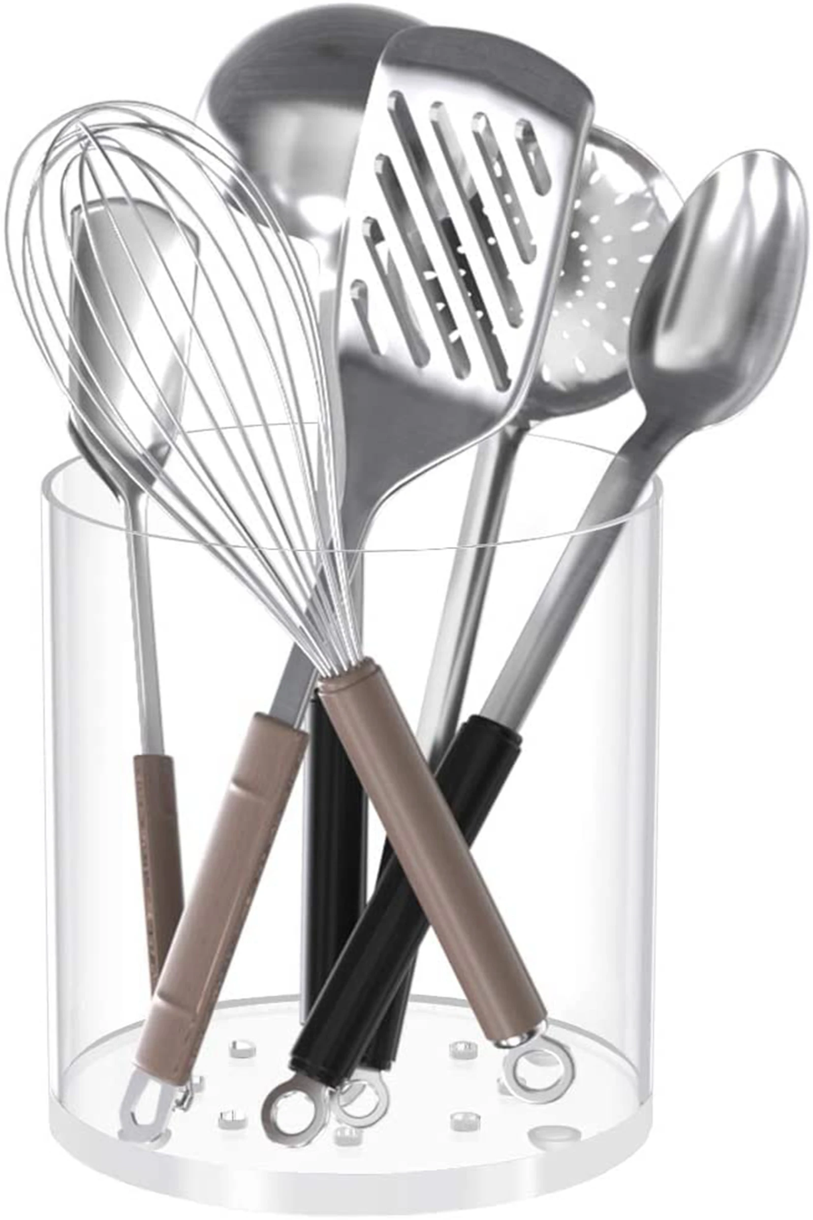 

Acrylic Display Holder Kitchen Utensil Holder Countertop Clear Utensil Crock