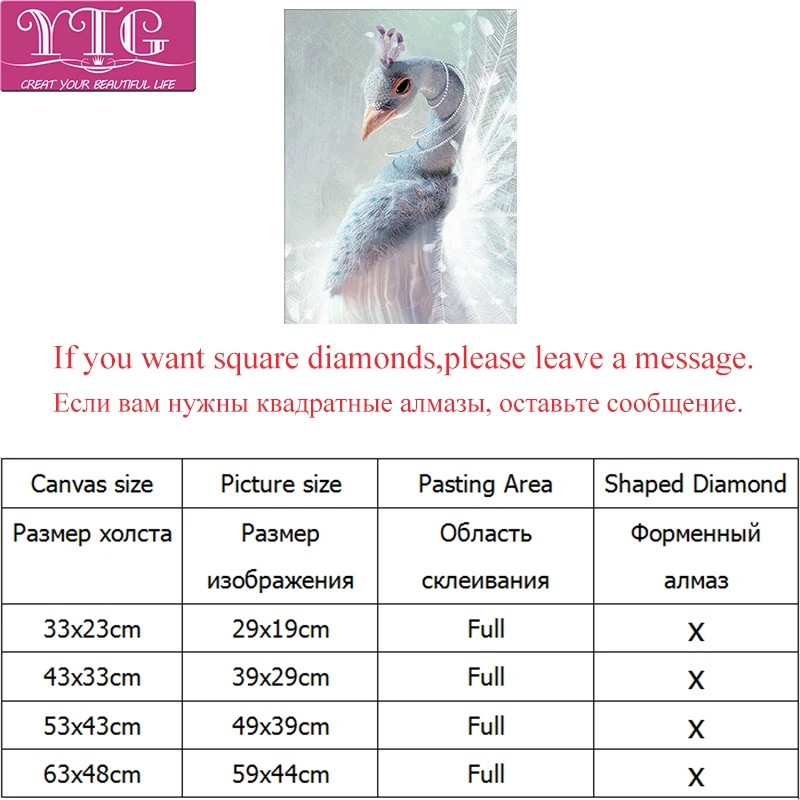 Diamond Embroidery Peacock Princess 5D Full Painting DIY Wall Crafts Round Rhinestone Mosaic Cross Stitch Decoration Art | Дом и сад