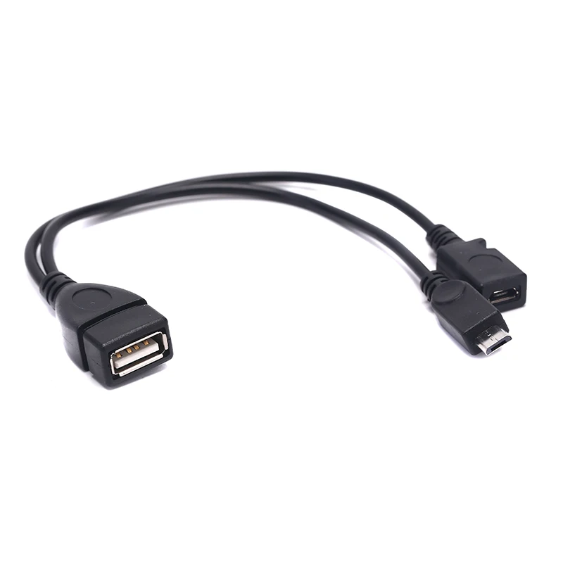 

1pc OTG Power Splitter Y Cable Micro USB Male to USB A Male Female Adapter Cord
