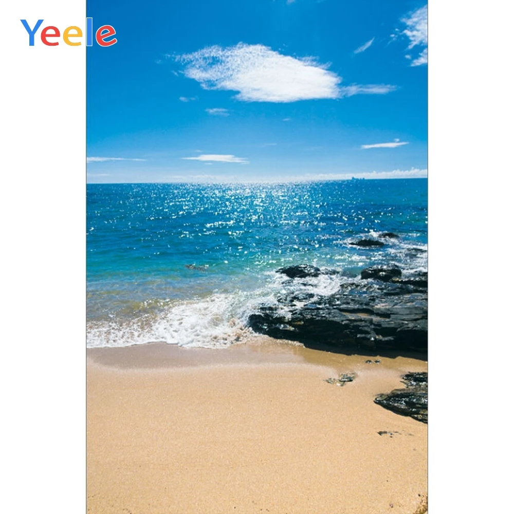 

Summer Sea Ocean Seaside Beach Sky Cloud Nature Scenery Baby Portrait Backdrop Vinyl Photography Background For Photo Studio