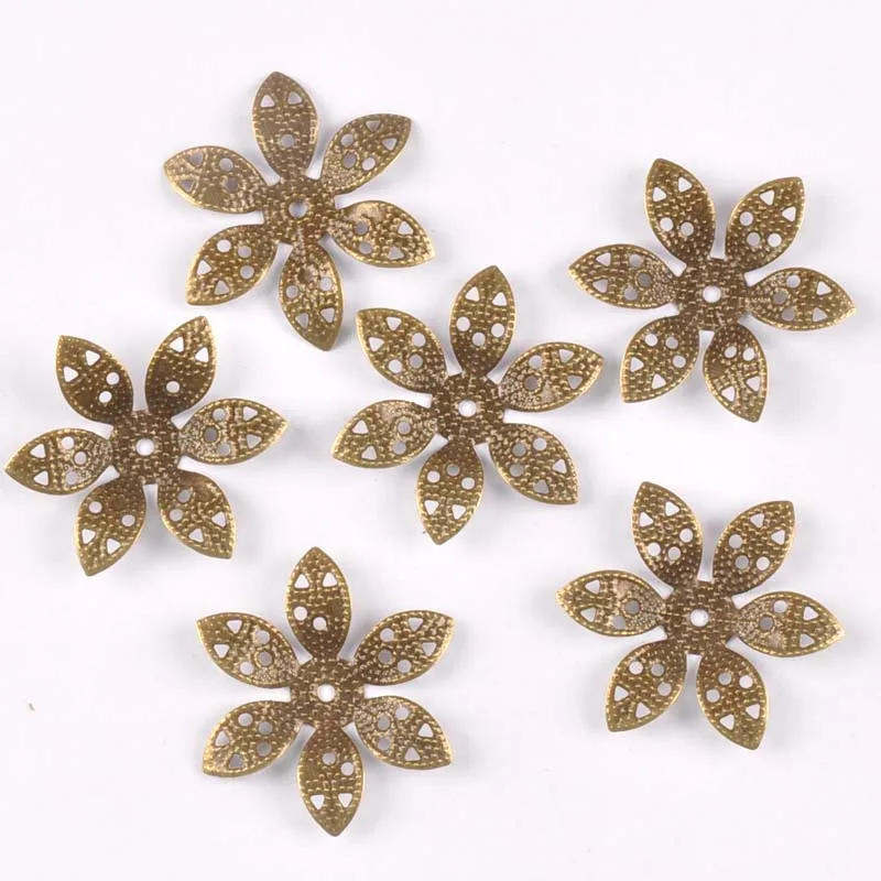 24 мм 20 шт Металл ремесла цветы разъемы обертывания филигрань для изготовления