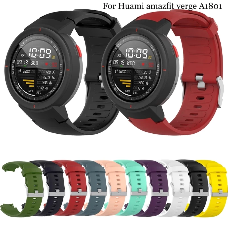 

Sport Silicone Watchband Strap for Huami Amazfit Verge Smart Watch Strap Band Colorful Replacement Bracelet Wristband