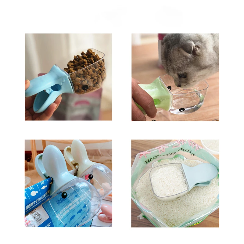 Ложка для корма животных мерная чашка ложка уплотнительный зажим еда кошек и