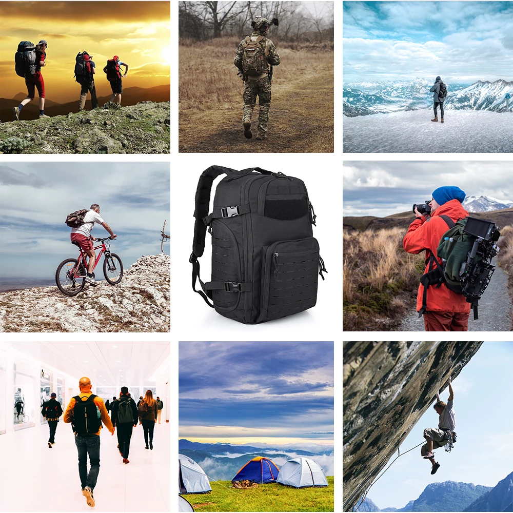 Тактический Военный Molle Армейский Рюкзак Rucksack Сумка Камуфляж Туристический