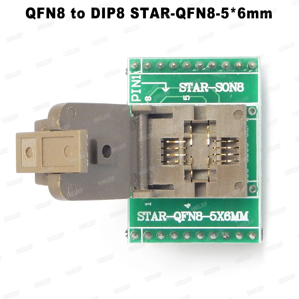 Адаптер программатора QFN8 К DIP8 WSON8 DFN8 MLF8 к разъему для разъема 25xxx 5x6 мм шаг = 1 27