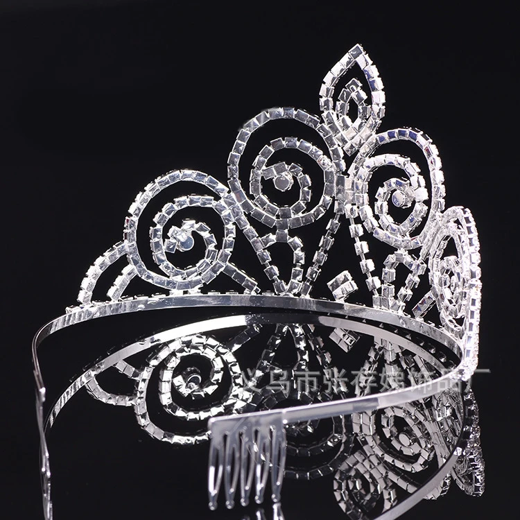 Женский Большой Хрустальный цветок тиара свадебная украшения для невесты обручи