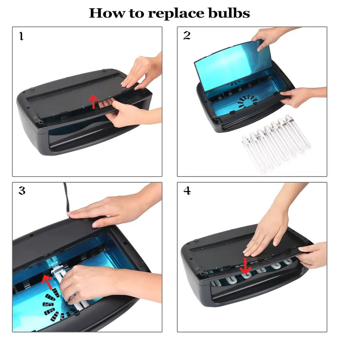 

Brand New 4Pcs Glass 9W Curing UV Gel Lamp Gel Nail Art Dryer Tube Nail Drying Machine Replacement UV Light Bulb Tube