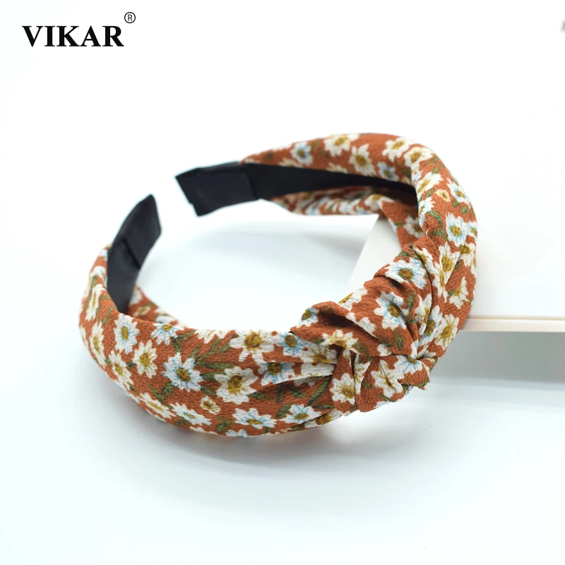 

Elegant Knotted Hair Band Headbands For Women Simple Printing Dot Bezel Headwear Plaid Hair Hoop Fashion Hair Accessories VIKAR