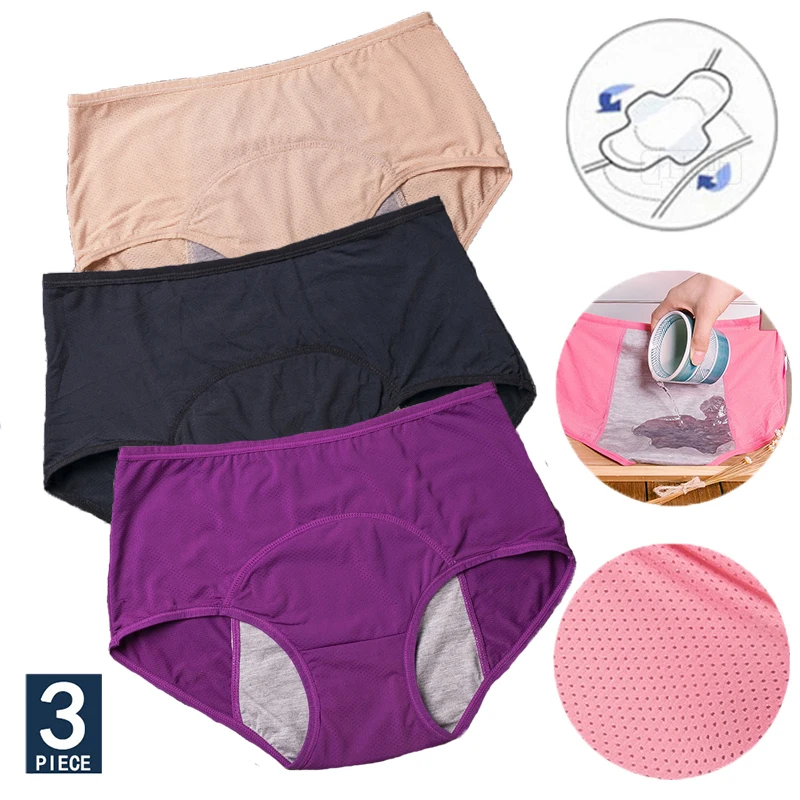 3 шт./упак. гигиенические трусики Для женщин нижнее белье хлопковые