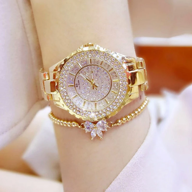 Relogio feminino 2020 серебряные золотые женские часы Кристальные наручные