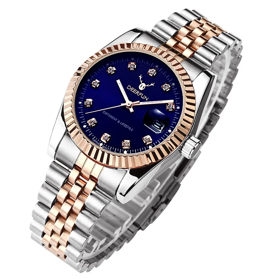 Швейцарские часы oyster perpetual Rolexable datejust MIYOTA, кварцевые мужские и женские часы из нержавеющей стали, классические часы reloj hombre - Цвет: ROL DJ03