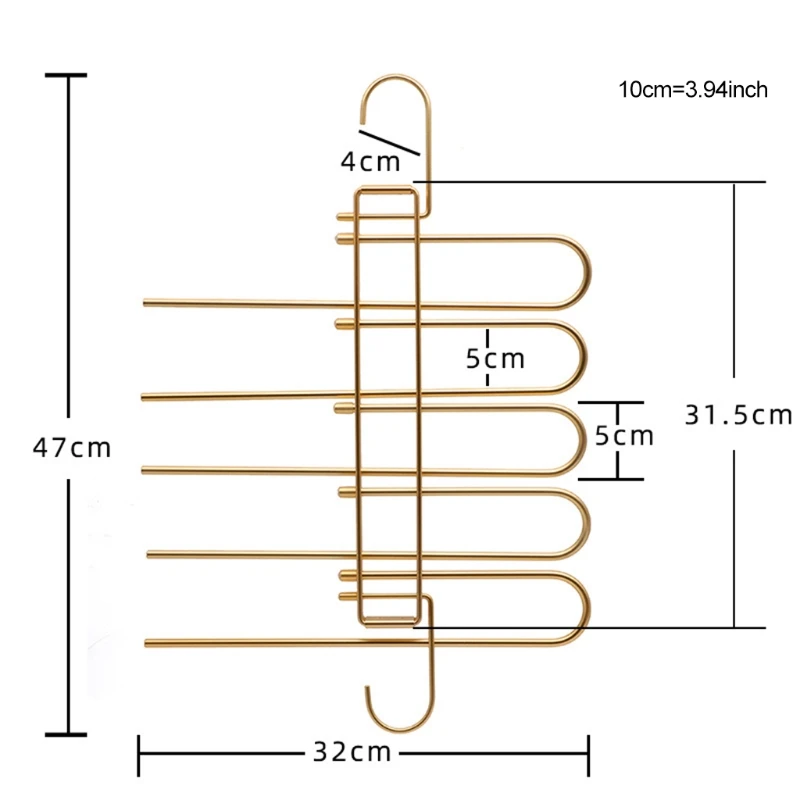

5 Layered Pants Rack Trousers Hangers for Pants Jeans Trousers Skirts Scarf Ties Towels Closet Storage Clothes Organise