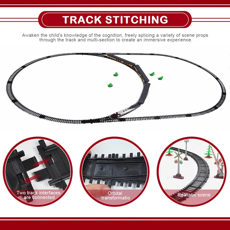 Набор железнодорожных дорожек UMW Deluxe с подсветкой и звуками Рождественская серия