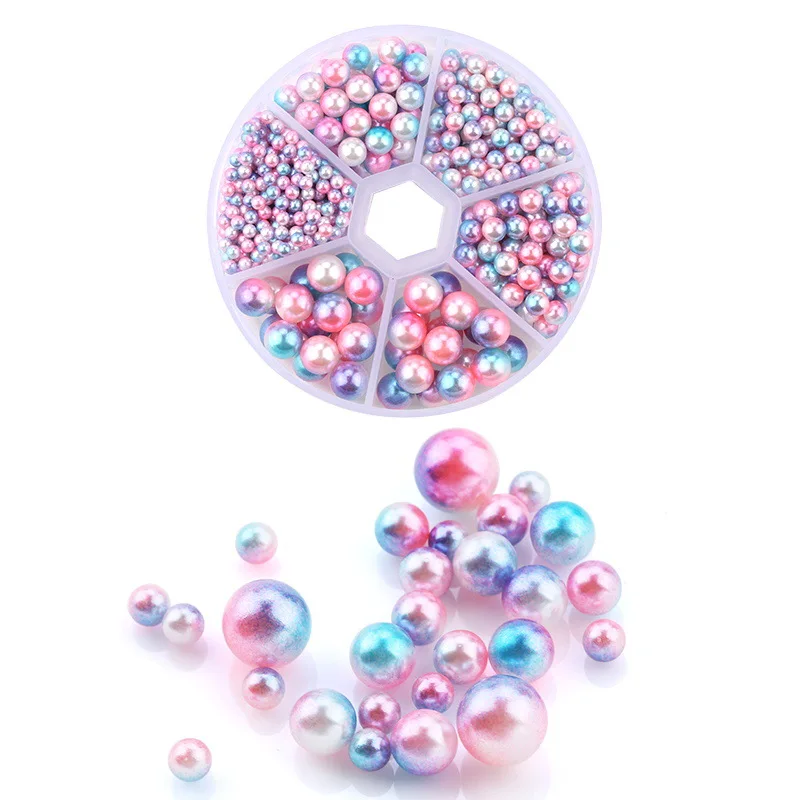 

Multiple Color Bead Set, Various sizes Round No Hole Pearl Beads for DIY Craft Garment Decoration Accessories clothing tool set