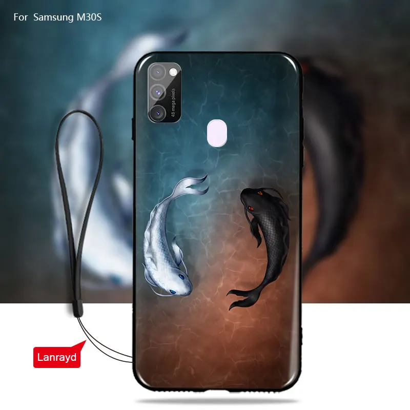 Чехол с рисунком под дерево для samsung Galaxy m30s мягкий ТПУ Силиконовый Модный чехол M30