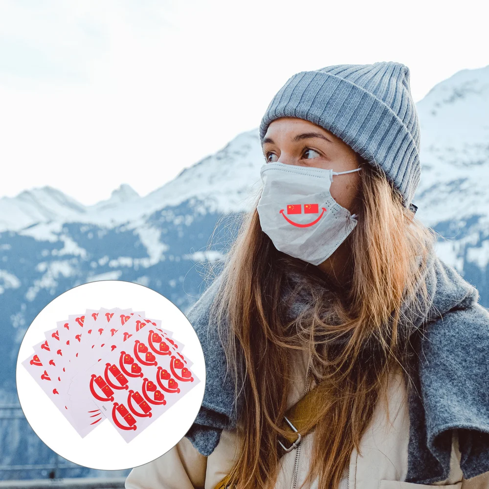 

10 Sheets of DIY Stickers Decorative Stickers Mask Sticker Gift Bag Stickers