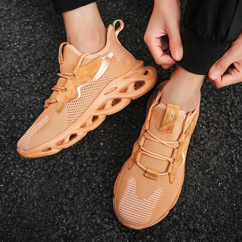 

Hot Sell Breathable Spring Summer Training Jogging Sport Shoes Non-slip Lace-up Athietic Breathable Blade Sneakers Free Shipping