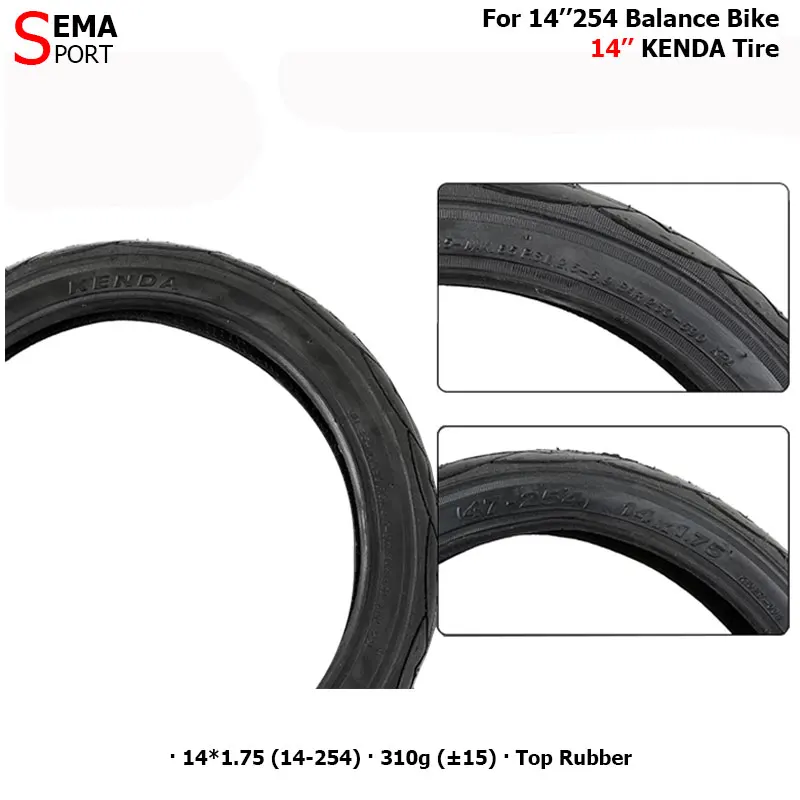

14inch Bike tire Kenda 14*1.75 bicycle tyre for 14inch road bike balace bike antiskid and abrasion resistant bike tire