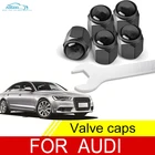 Колпачки для воздушных клапанов автомобильных колес, колпачки для стержней с цветным логотипом бренда для AUDI A3 A4 A5 A6 A7 A8 Q3 Q5 Q7, автомобильный аксессуар