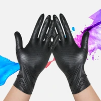 100pcs black thicken waterproof nitrile gloves kitchen disposable latex non slip gloves household mechanic laboratory cleaning