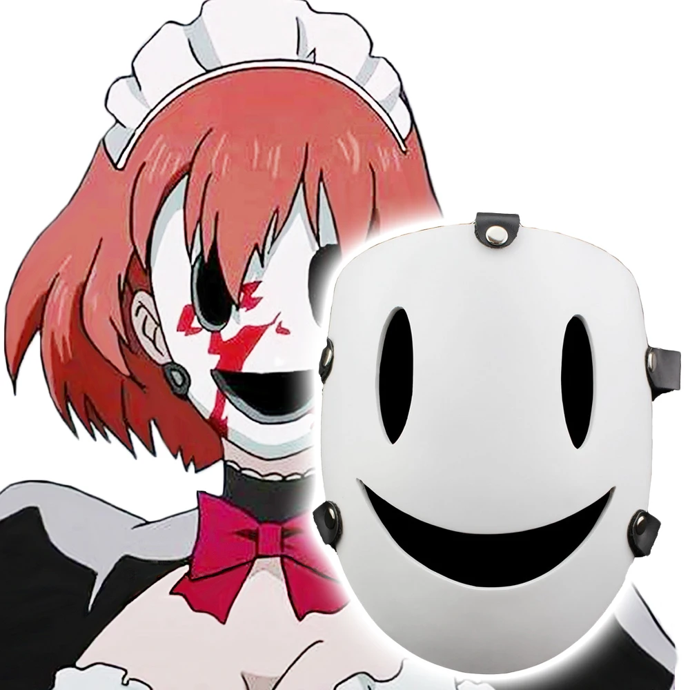 

High-Rise Invasion Maid-fuku Kamen Mask Rika Honjo Mask Tenkuu Shinpan White Resin Mask Props