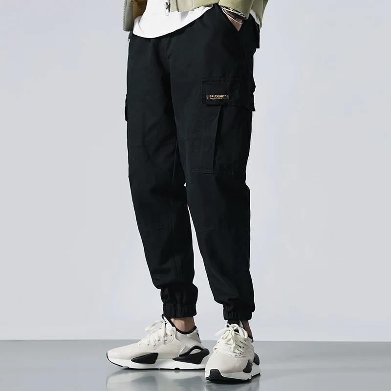 

Spring new American trendy brand overalls trousers men's loose harem pants youth trend casual trousers