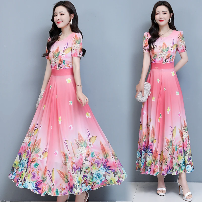 Женский шифоновый пляжный сарафан в стиле бохо облегающее платье-макси с