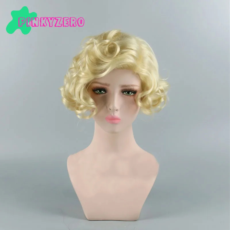 

Парик Лолита золотистый винтажный с короткими вьющимися синтетическими волосами в стиле ретро для женщин кавайные волосы для косплея для д...