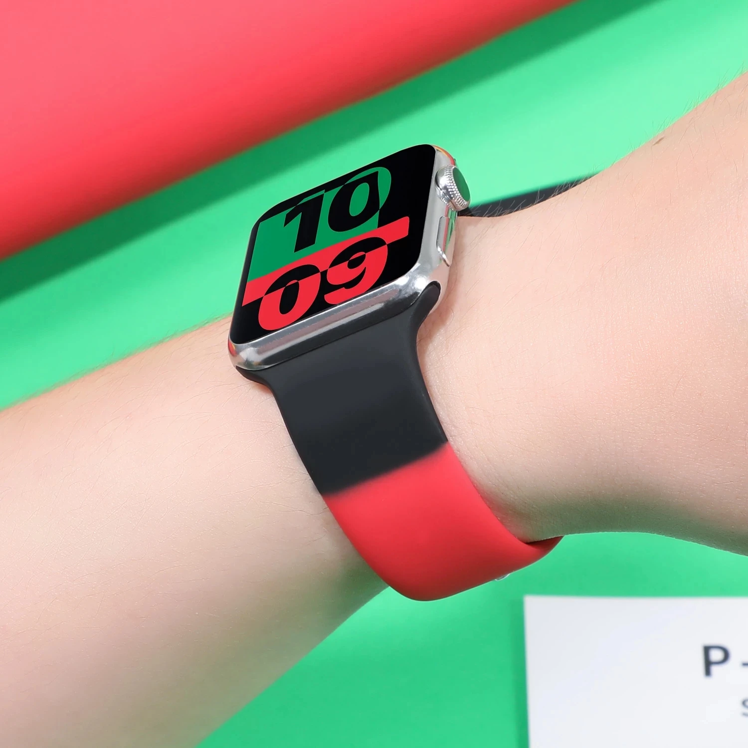 

2021 New Soft Silicone Sport Band for Apple Watch Series 6 SE 5 4 3 2 Black Unity Watchband for iWatch 38MM 42MM 40MM 44MM Strap