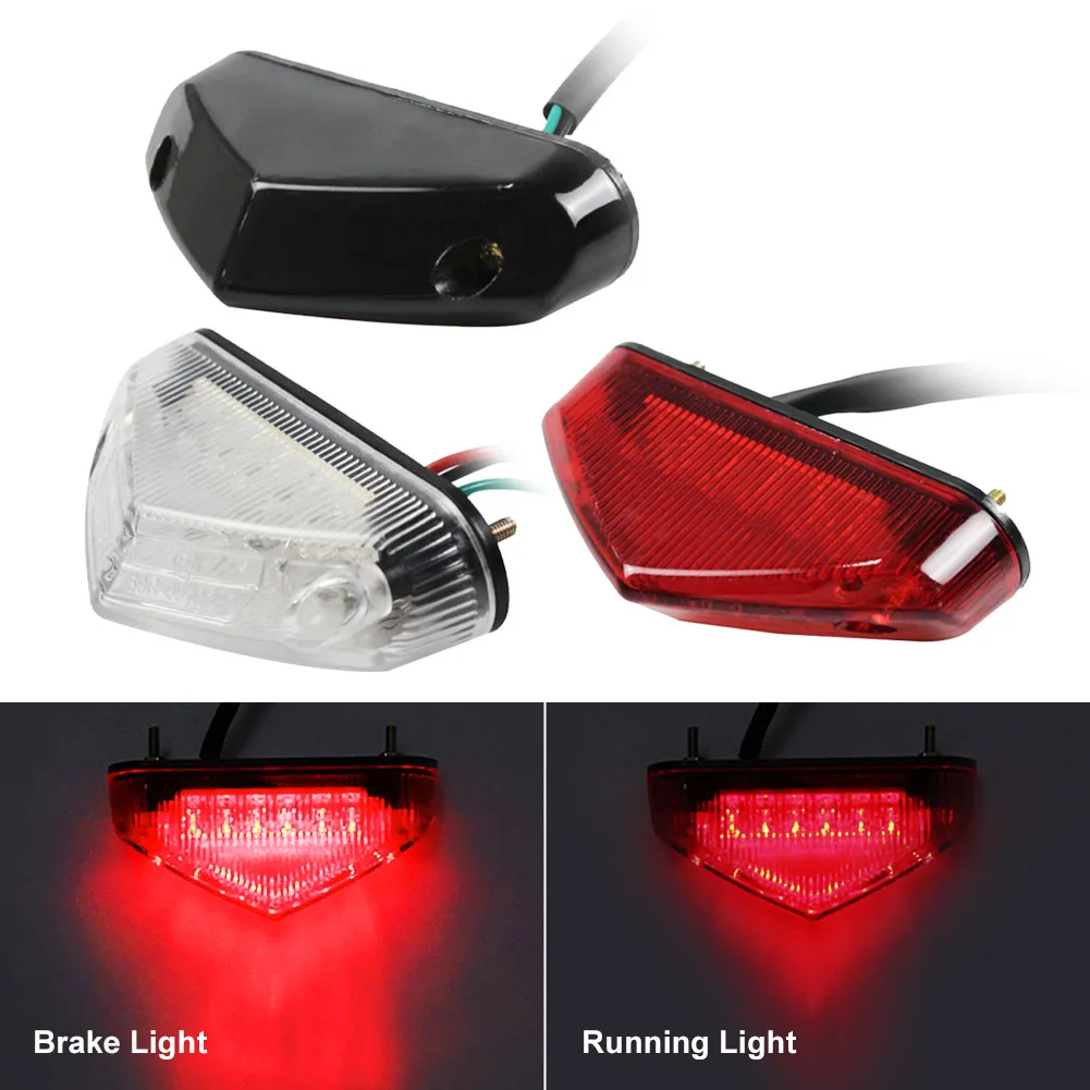 Luz LED de freno Universal para motocicleta, 12V CC, indicadores de señal trasera, accesorios para motocicleta