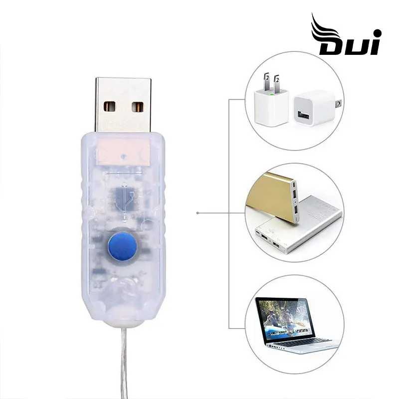 Открытый строка светильник 10 м 20 Водонепроницаемый usb-пду Управление LED fairy