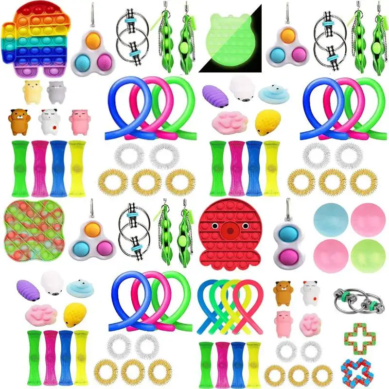 

Fidget Toys Anti Stress Toy Set Stretchy Strings Mesh Marble Relief Gift for Adults Girl Children Sensory Antistress Relief Toys